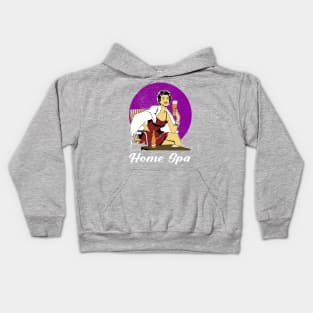 Home Spa, Beer, Day off, Strong woman, Pop art Kids Hoodie